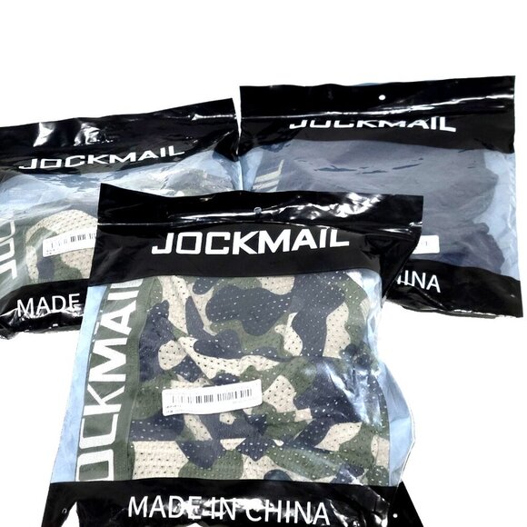 Jockmail Padded Underwear Medium NWT Men's Lot of 3 Mesh Buttocks Butt Push Up - Picture 1 of 3